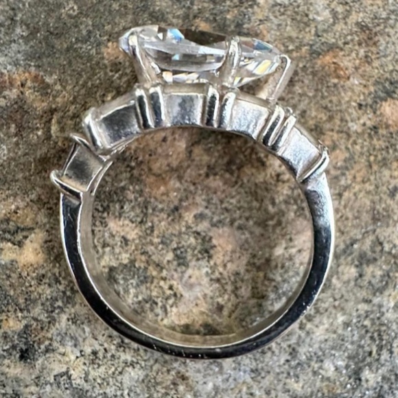 Sterling Silver, CZ, ESPO, Joseph Esposito, Ring Size 5 3/4, 4 Grams - Picture 8 of 10